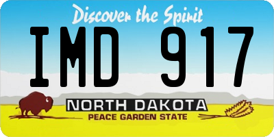 ND license plate IMD917