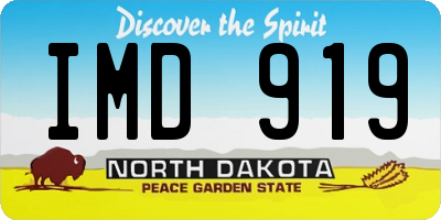 ND license plate IMD919