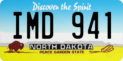 ND license plate IMD941