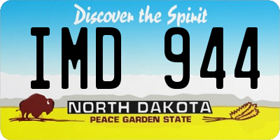 ND license plate IMD944