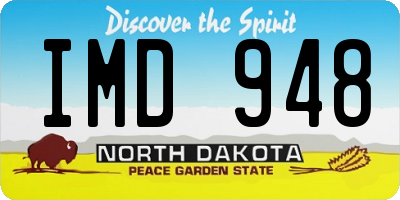 ND license plate IMD948