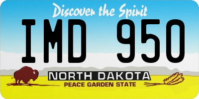 ND license plate IMD950