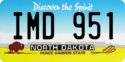 ND license plate IMD951