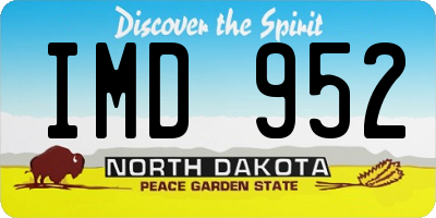 ND license plate IMD952