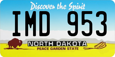 ND license plate IMD953
