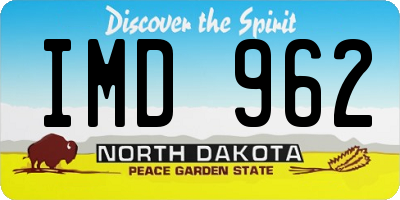 ND license plate IMD962