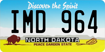 ND license plate IMD964