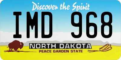 ND license plate IMD968
