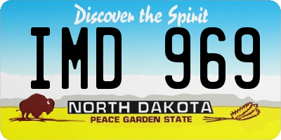 ND license plate IMD969