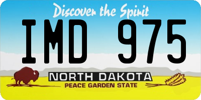 ND license plate IMD975