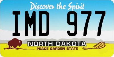 ND license plate IMD977