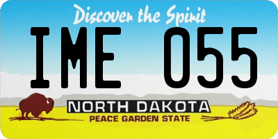 ND license plate IME055