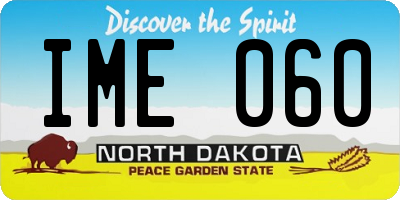 ND license plate IME060