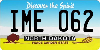ND license plate IME062