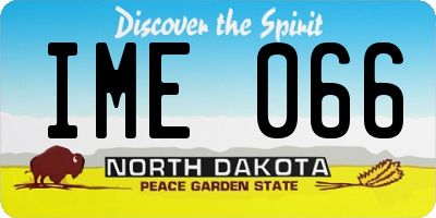 ND license plate IME066