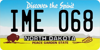 ND license plate IME068