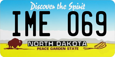 ND license plate IME069