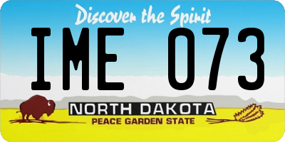 ND license plate IME073