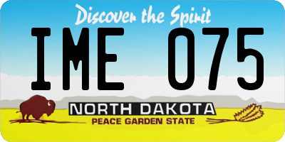 ND license plate IME075
