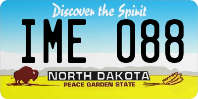 ND license plate IME088