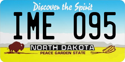 ND license plate IME095