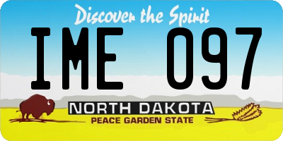 ND license plate IME097