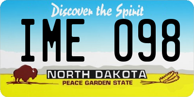 ND license plate IME098