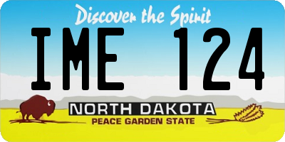 ND license plate IME124