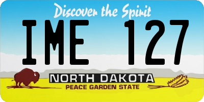 ND license plate IME127