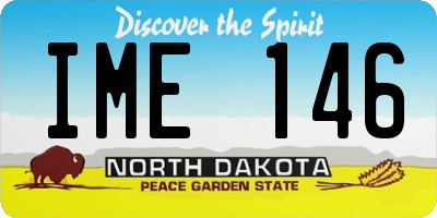 ND license plate IME146