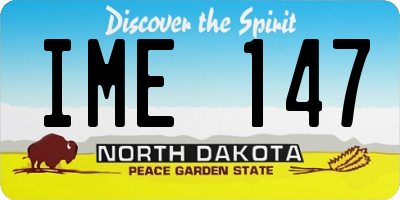 ND license plate IME147