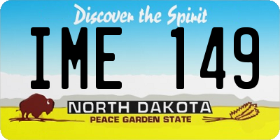 ND license plate IME149