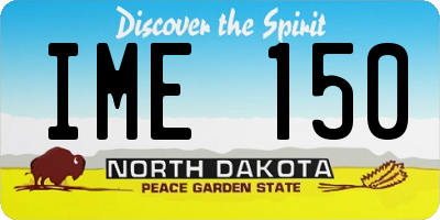 ND license plate IME150