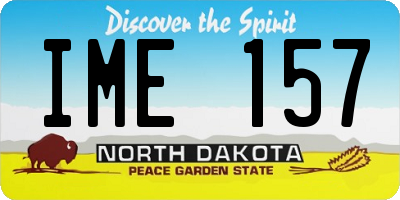 ND license plate IME157