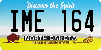 ND license plate IME164
