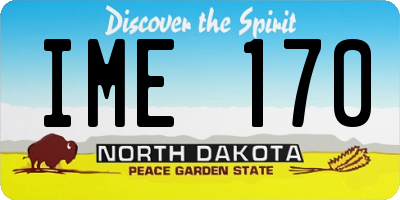 ND license plate IME170
