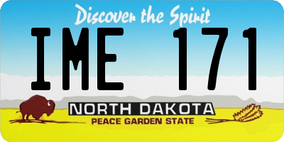 ND license plate IME171