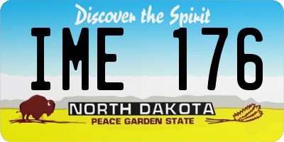 ND license plate IME176