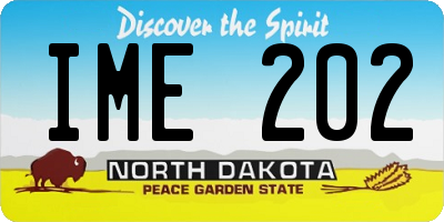 ND license plate IME202