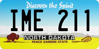 ND license plate IME211