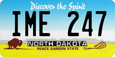 ND license plate IME247