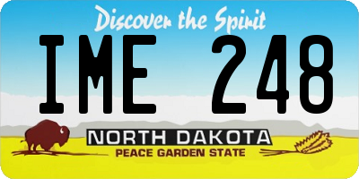 ND license plate IME248