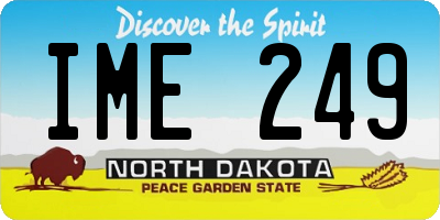 ND license plate IME249