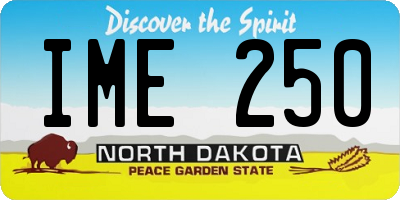 ND license plate IME250