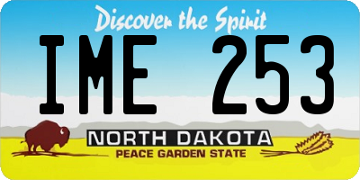 ND license plate IME253