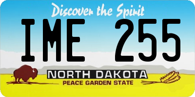 ND license plate IME255