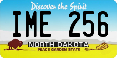 ND license plate IME256