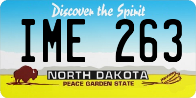 ND license plate IME263