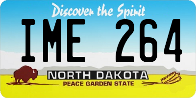 ND license plate IME264
