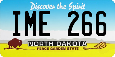 ND license plate IME266